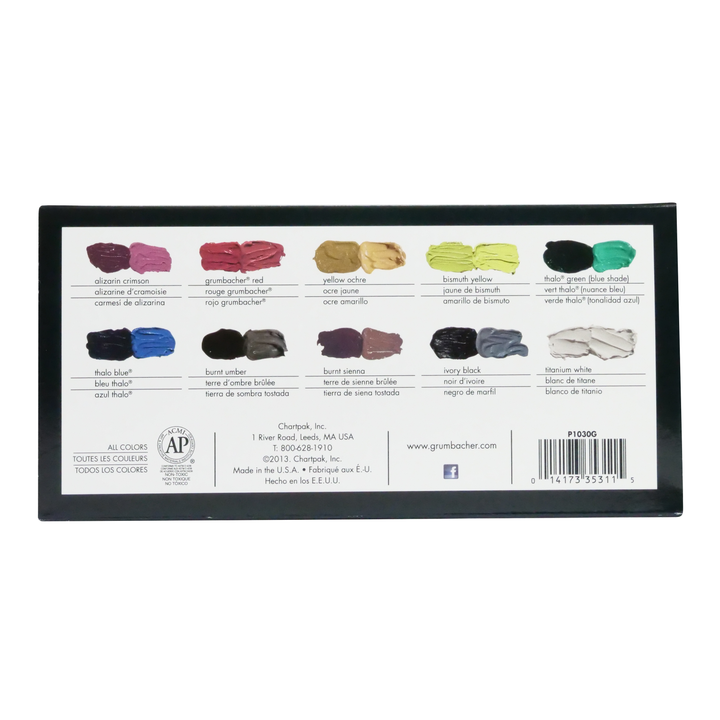 Grumbacher® Pre-Tested® Oil, 10 Color Set