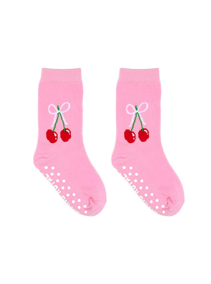3D Packaged Socks - Kids - Cherries - Pink