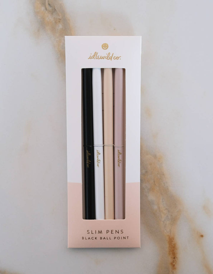 Slim Pen Set of Four | Matte Neutrals