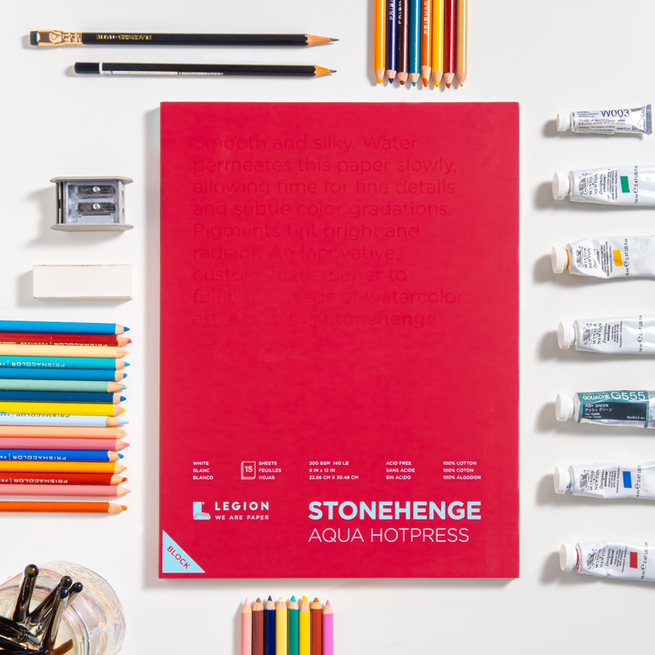 Stonehenge Aqua Watercolor Block Hotpress