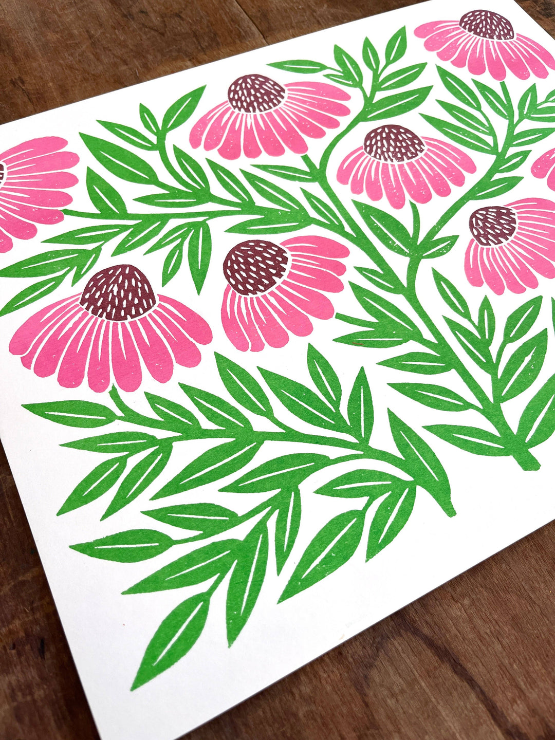 Garden Series: Echinacea Risograph Print