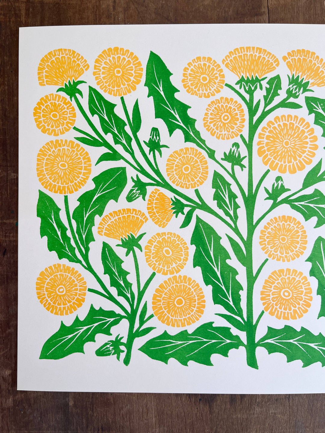 Garden Series: Dandelion Risograph Print