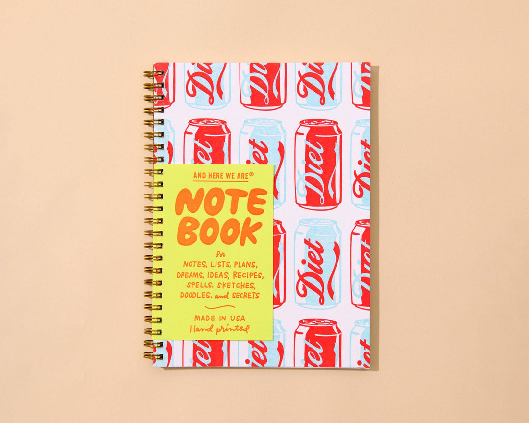 Lined Spiral Notebook—Diet Soda
