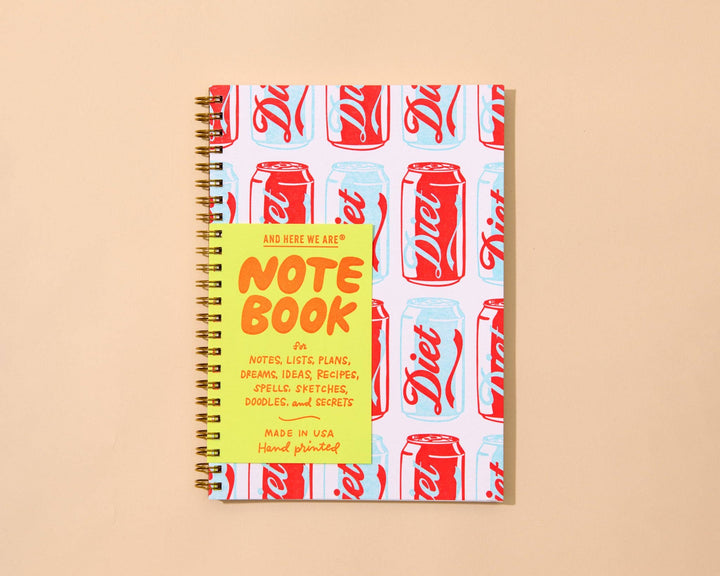 Lined Spiral Notebook—Diet Soda