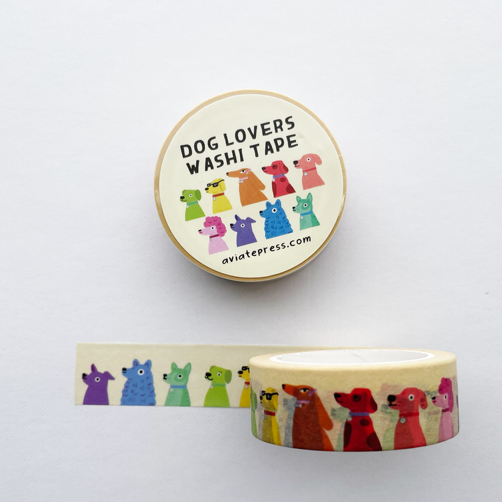 Cute Dog Lovers Rainbow Washi Tape