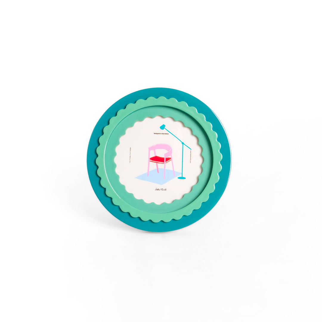 Round Glossy Green Photo Frame