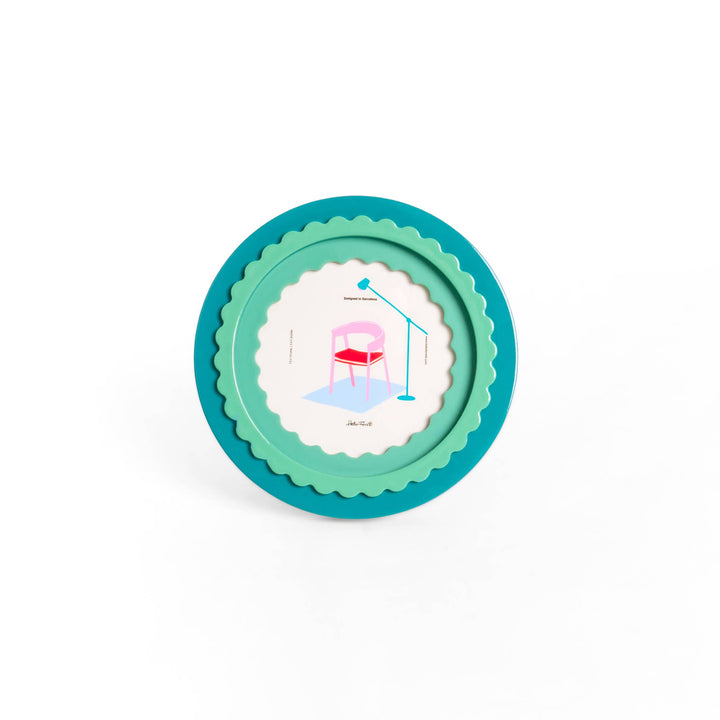 Round Glossy Green Photo Frame