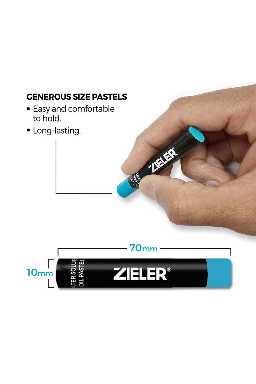 Zieler® 24 Artists Soft Water-Soluble Oil Pastels