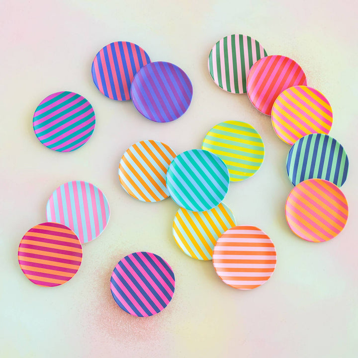Glitterville Stripe Small Plate