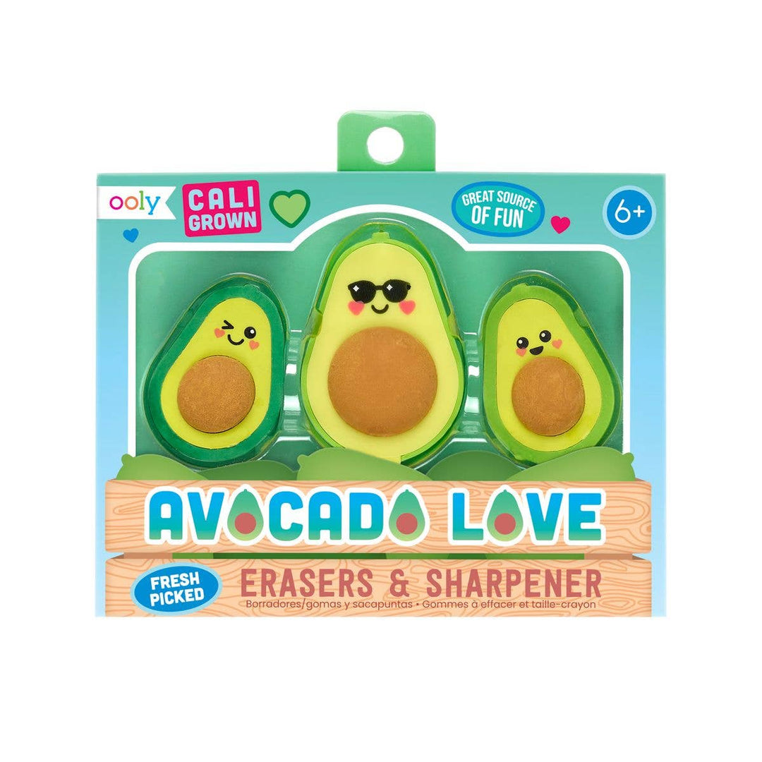 Avocado Love: Puzzle Erasers &amp; Sharpener