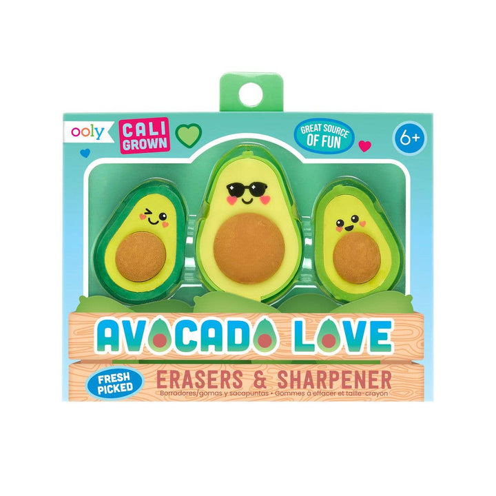 Avocado Love: Puzzle Erasers &amp; Sharpener