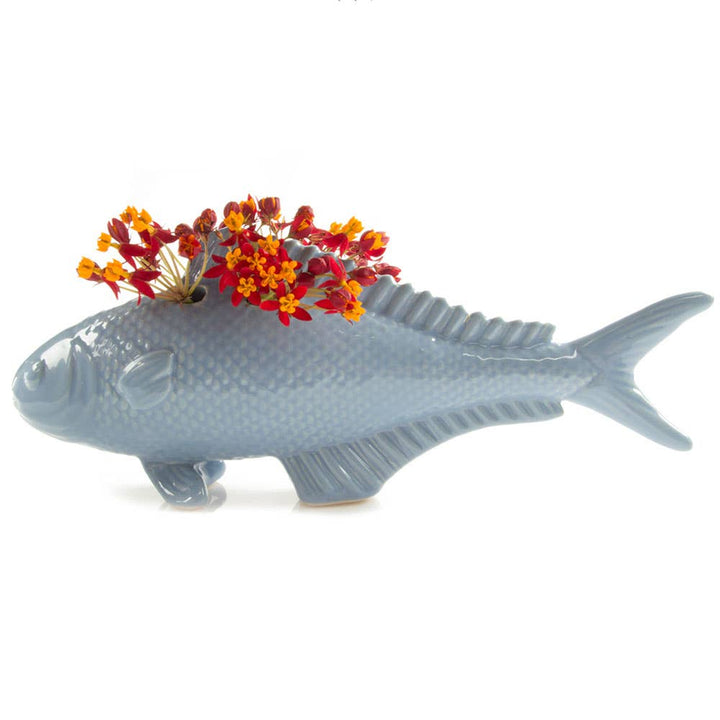 Carp Ceramic Flower Vase