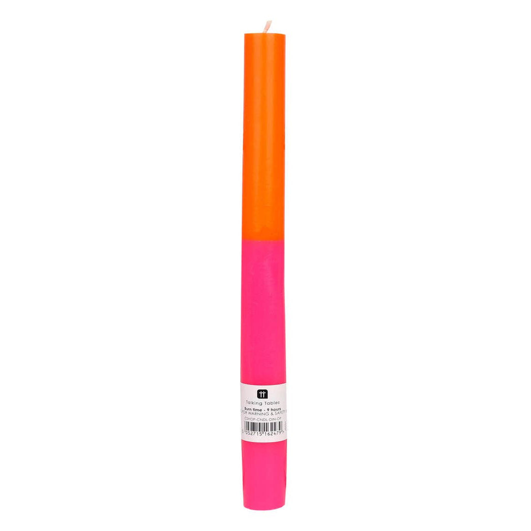 Orange &amp; Pink Dinner Candles